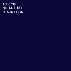 #0D0738 - Black Rock Color Image